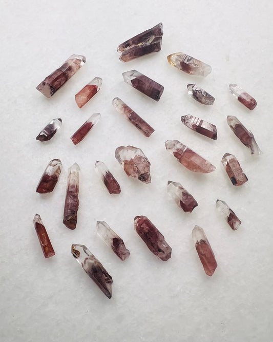 A Grade South Indian Hematite Phantom Quartz- Jewelry and Small Specimen Size - MQZ-0026