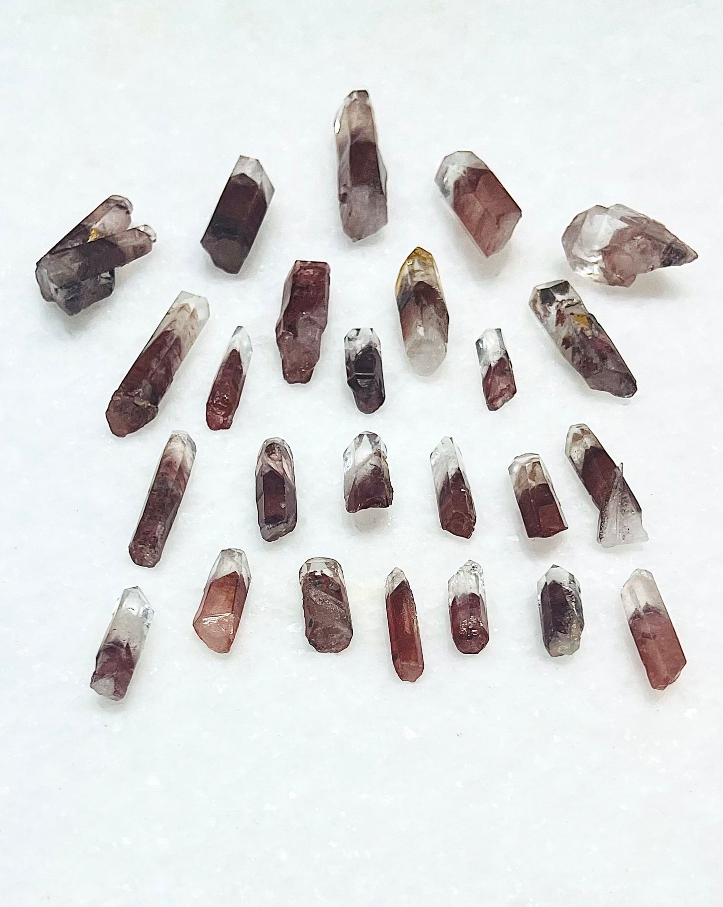 A Grade South Indian Hematite Phantom Quartz- Jewelry and Small Specimen Size - MQZ-0026