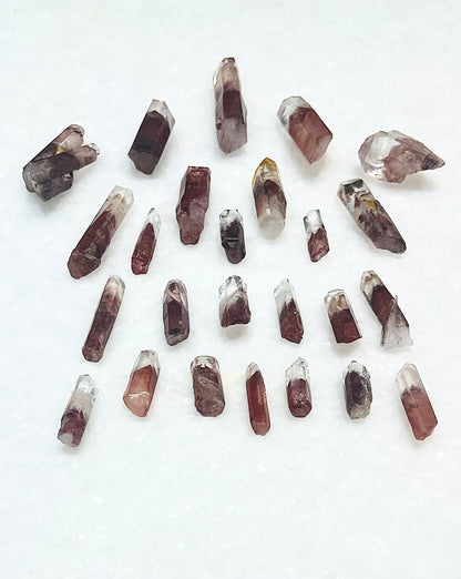 A Grade South Indian Hematite Phantom Quartz- Jewelry and Small Specimen Size - MQZ-0026