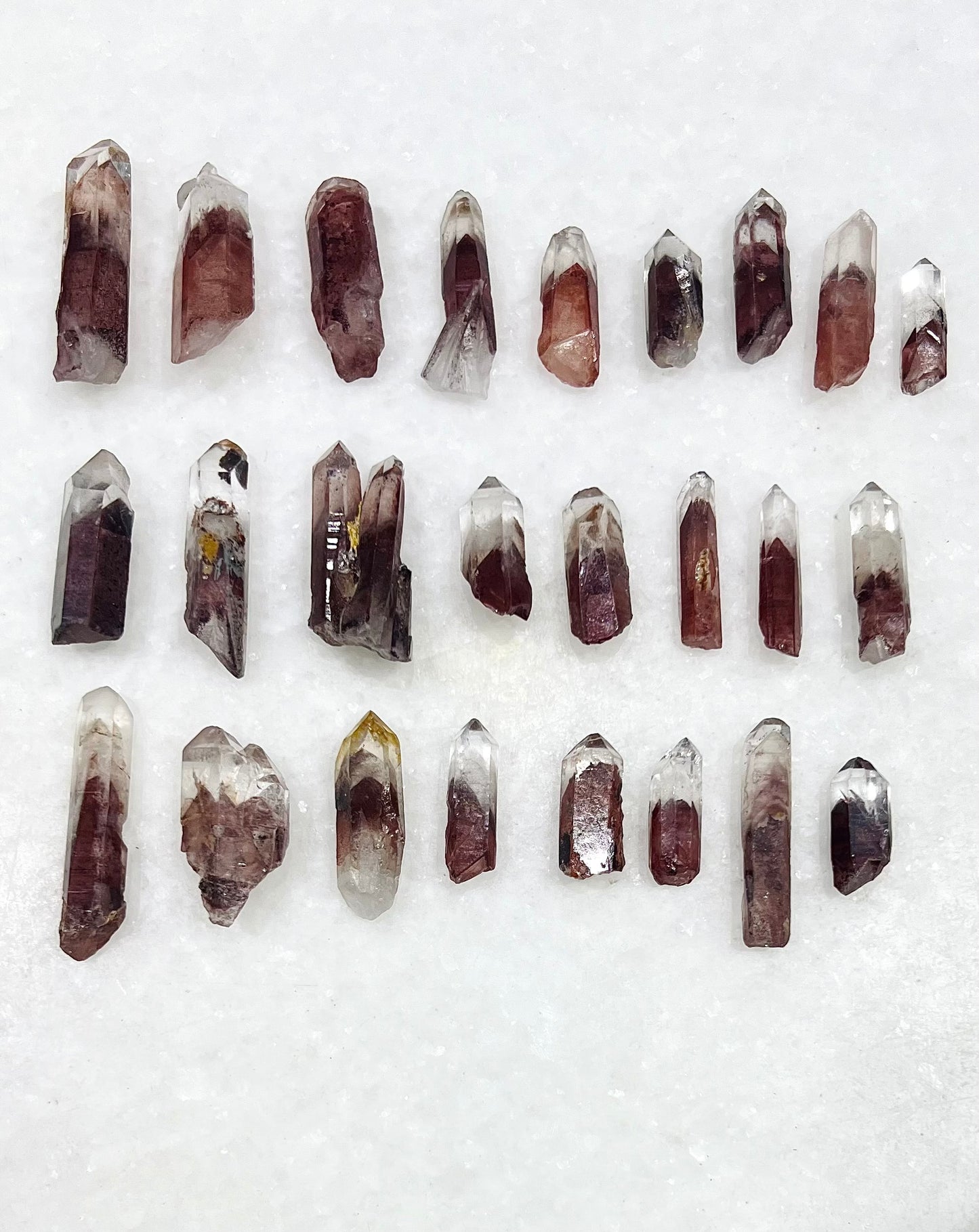 A Grade South Indian Hematite Phantom Quartz- Jewelry and Small Specimen Size - MQZ-0026