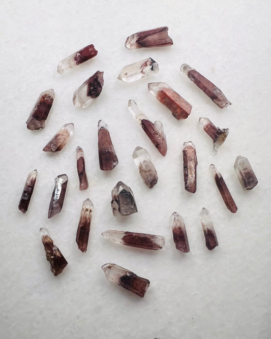 A Grade South Indian Hematite Phantom Quartz- Jewelry and Small Specimen Size - MQZ-0027