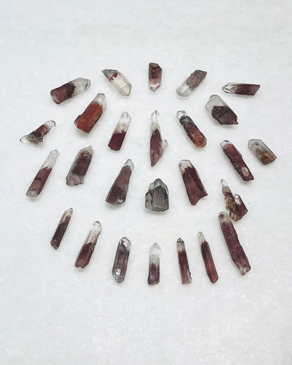 A Grade South Indian Hematite Phantom Quartz- Jewelry and Small Specimen Size - MQZ-0027