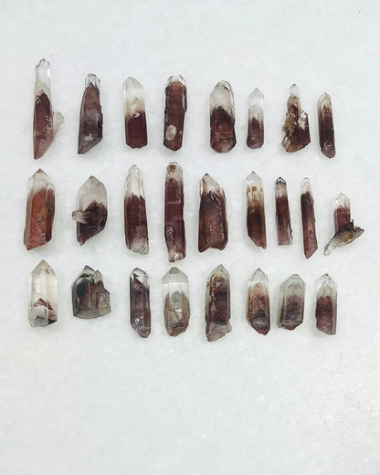 A Grade South Indian Hematite Phantom Quartz- Jewelry and Small Specimen Size - MQZ-0027