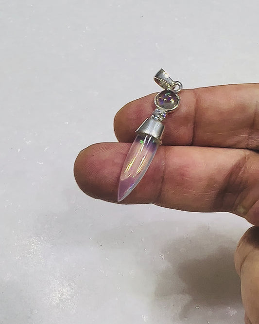 Ethiopen Opal Drop with Opal Cab and CZ as a Combi